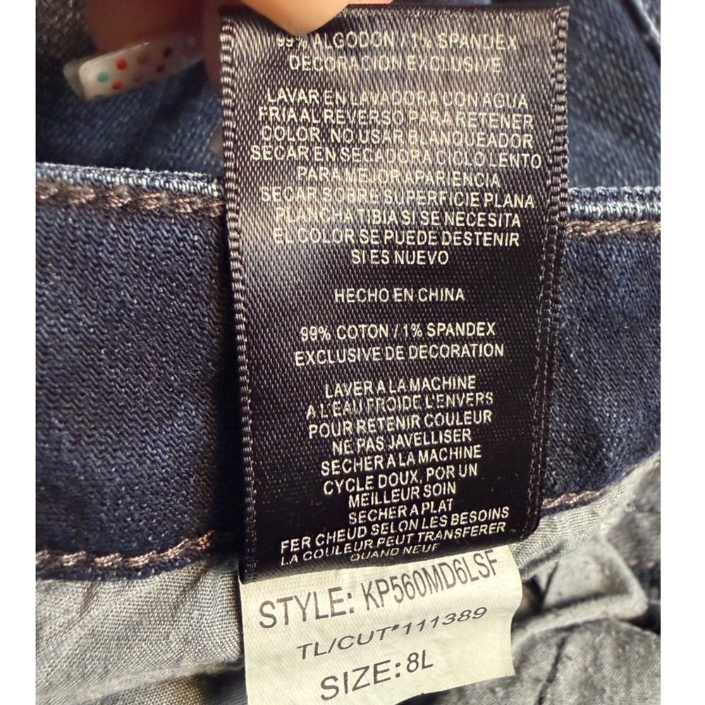 Kut From The Kloth Straight Leg Jeans Womens 8L Dark Wash Stretch - Picture 10 of 10